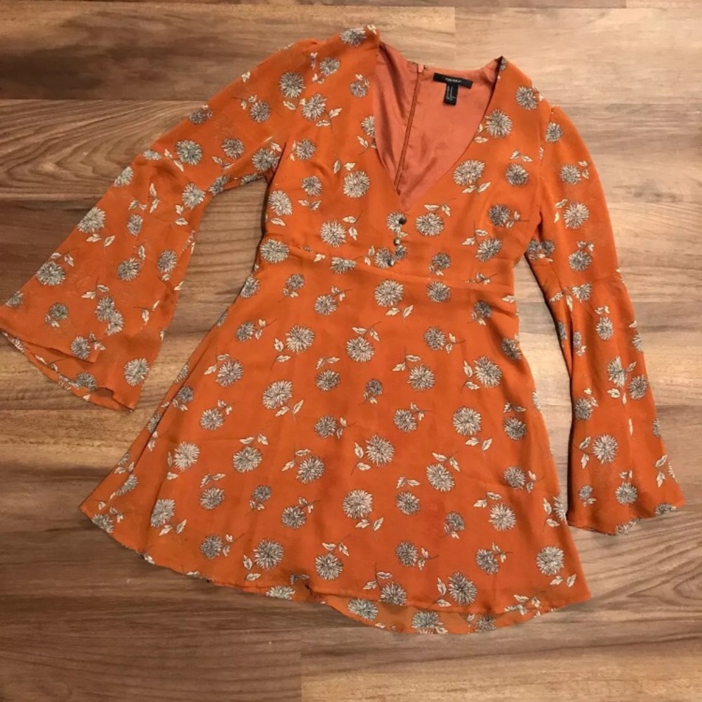 Orange Floral dress
